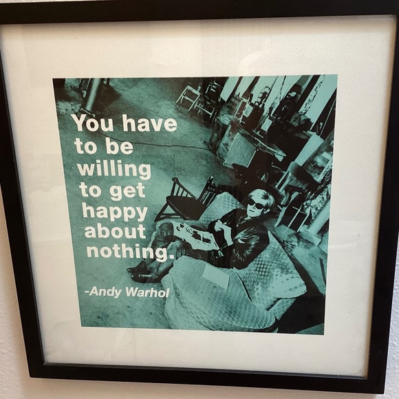 ANDY WARHOL QUOTE LITHOGRAPH - Picture 2 of 3